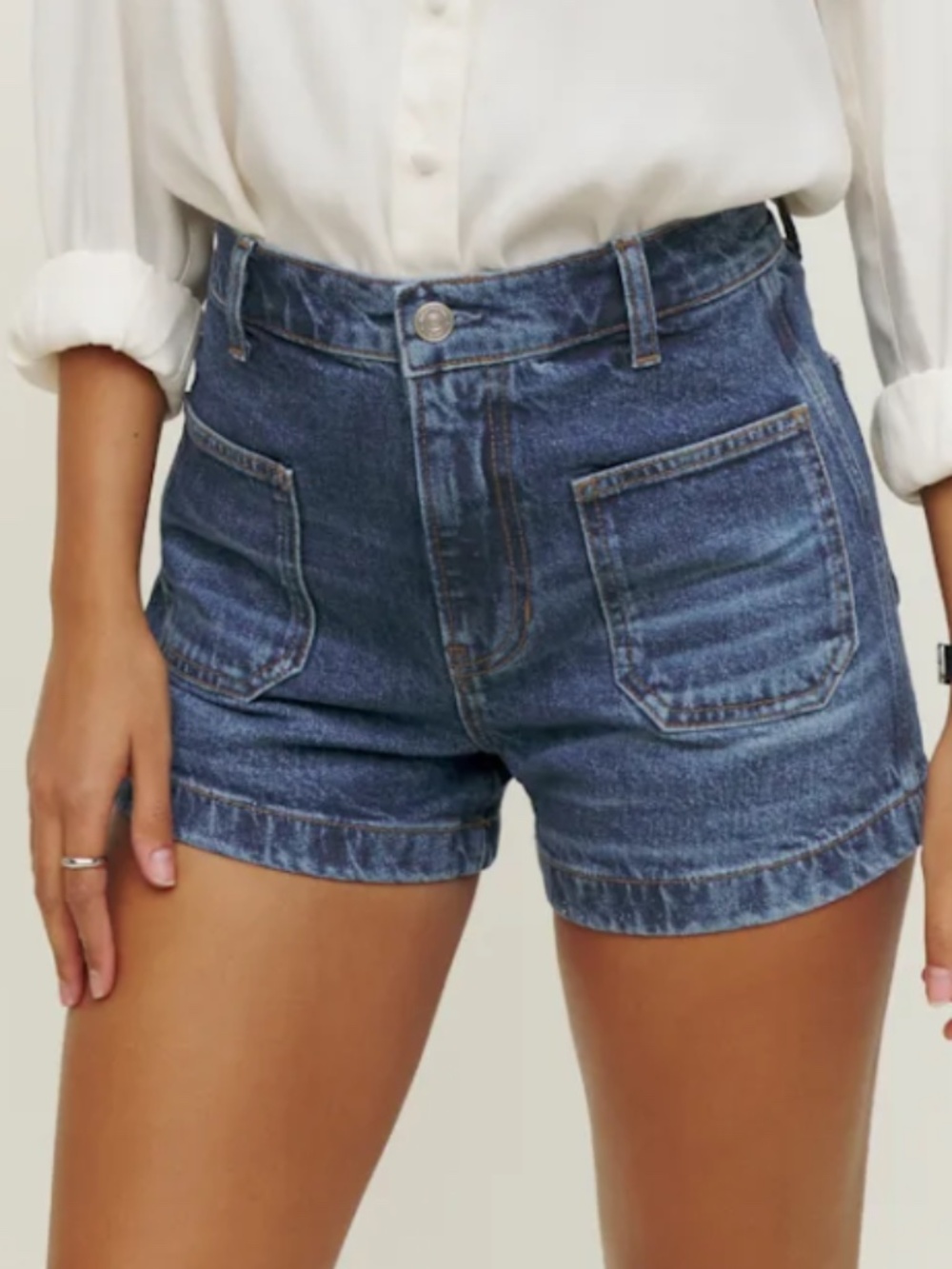 Reformation Alyssa High Rise Jean Shorts : 26
